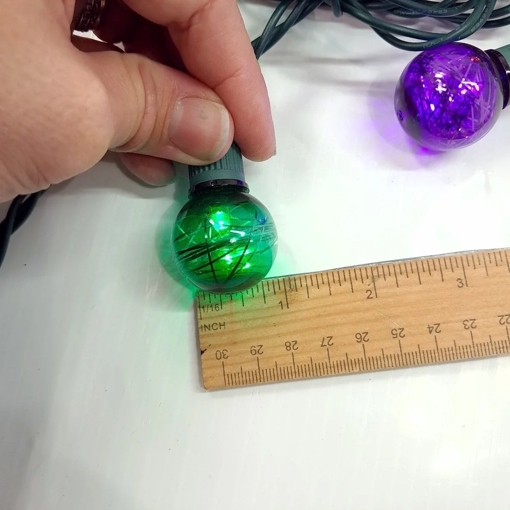 Tinsel Globe LED 25 String Light Set Multicolor Christmas round Brillarlights